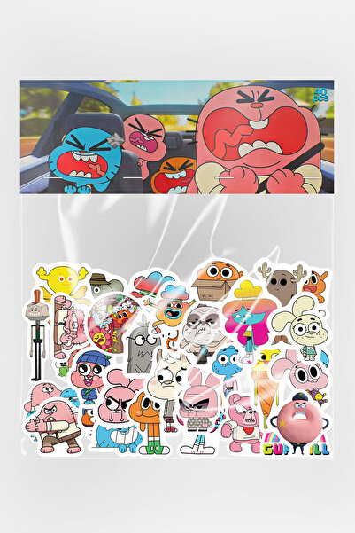 Baprile Gumball 40 Parça Sticker Paketi Suya Dayanıklı Laptop Termos Telefon ...
