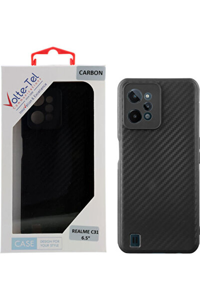 Other Volte-Tel Carbon Πίσω Κάλυμμα Σιλικόνης Μαύρο (Realme C31) Κωδικός: 831...