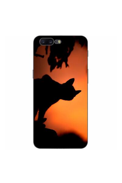 OEM Husa compatibila cu OnePlus 5 Silicon Gel Tpu Model Halloween Pisica Neagra