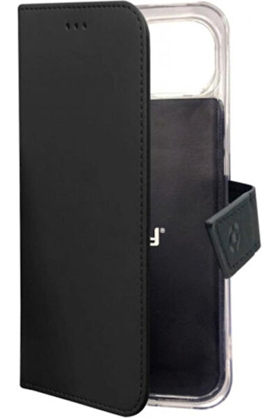Celly Wally Book Συνθετικό Δέρμα Μαύρο (iPhone 14 Plus)