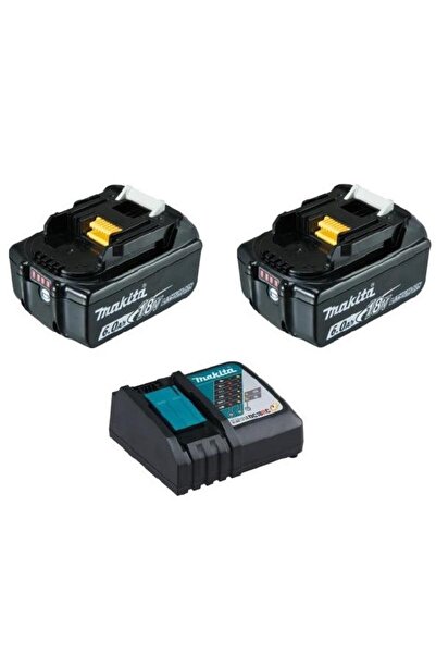 Makita 199480-6 Set of 2 Batteries and Rapid Charger, 18 V, 6 Ah, 230 V