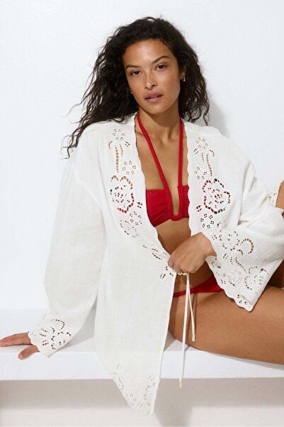 H&M Cotton muslin beach kaftan