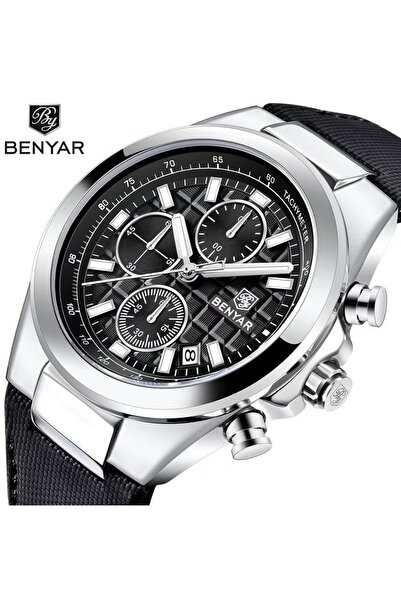 Benyar Watches for Men Luxury Quartz Water Resistant Watch Men's Chronograph ...