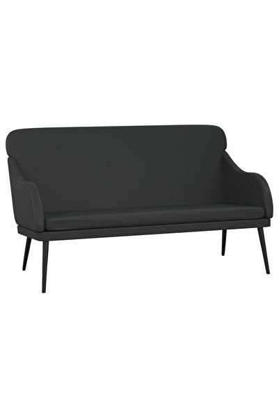 vidaxl Bancă, negru, 110x76x80 cm, piele ecologică