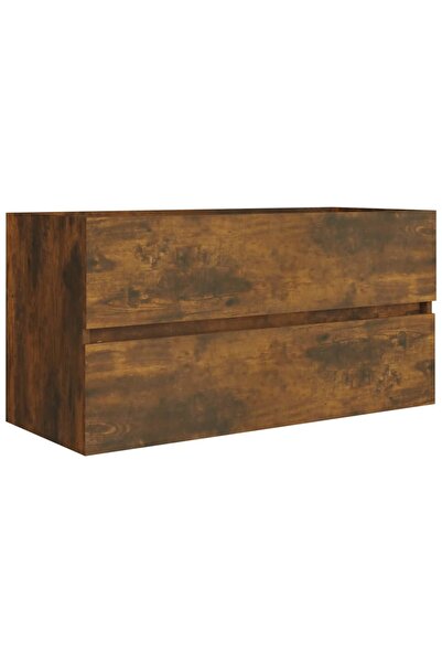 vidaxl Sink cabinet, smoky oak, 90x38.5x45 cm, processed wood