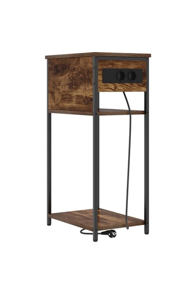 vidaxl Dulap de noapte Stejar fumuriu 41 x 28 x 76 cm Lemn compozit