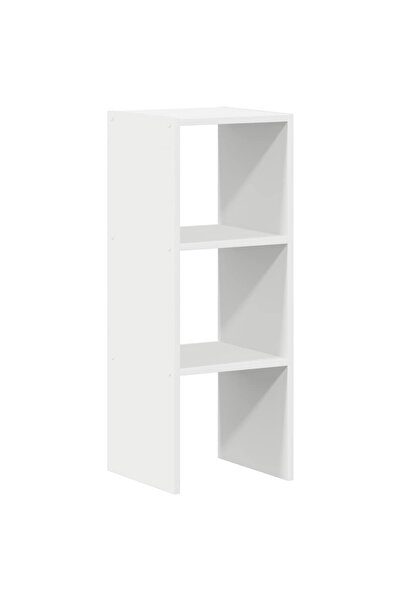 vidaxl Bibliotecă stivuabilă, alb, 30x30x80 cm, din lemn prelucrat