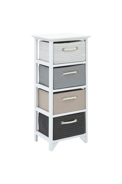 vidaxl Wooden storage cabinet, 4 drawers
