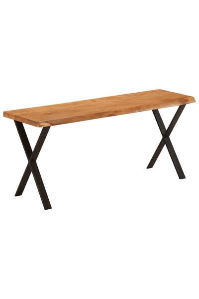 vidaxl Bancă cu margini naturale 105 cm, lemn masiv de acacia