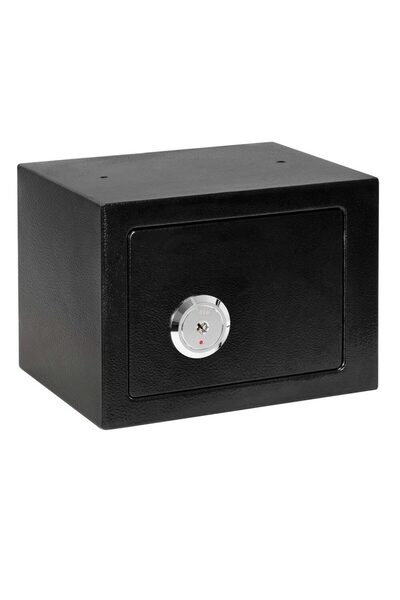 SERSIMO Metal key safe 23x17x17 cm, with 3 keys, wall or floor mounting, black