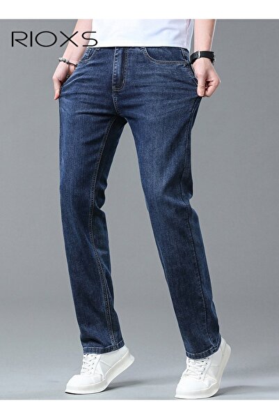 RIOXS Men's Jeans, Straight Leg Denim Pants with Pockets, Casual Skinny Jeans...