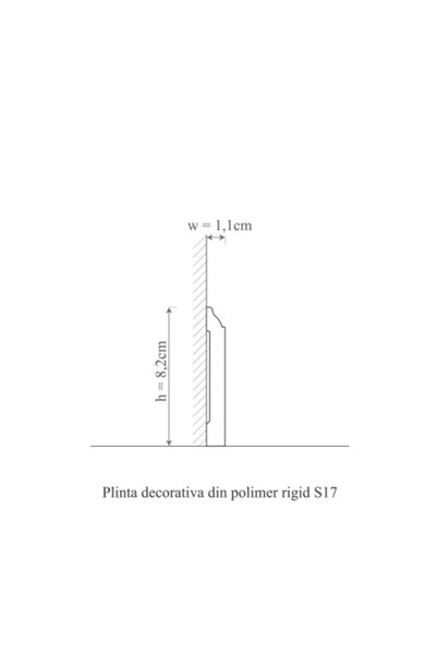 Manavi Toc de ușă din polimer rigid, Manavi, S 17-8.2 x 1.1 x 200 cm