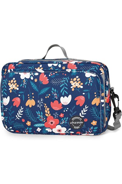 Little Story Baby Diaper Changing Handbag - Blue with Floral Pattern, Practic...