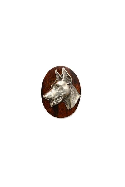 Art - Dog Dobermann, Doberman Pinscher, Dobie III - Dog show brooch, starter ...