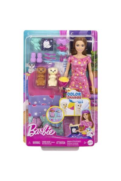 mattel Barbie Sleepover Με Κουταβάκια HXN01