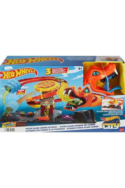 mattel Hot Wheels Pizza Slam Cobra Attack City Πίστα Φίδι HTN81