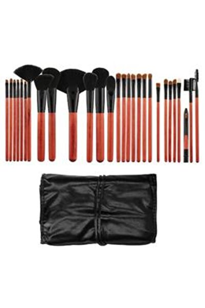 MIMO Set 28 Pensule Roz cu Negru pentru Machiaj - Makeup Brush Cherry & Black...