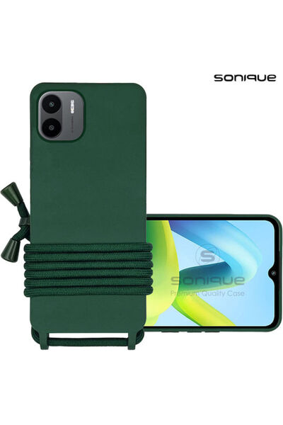 Other Sonique Πίσω Κάλυμμα Σιλικόνης 0.5mm με Λουράκι Πράσινο (Redmi A1 / A2)
