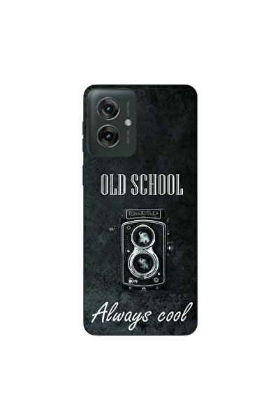 OEM Калъф, съвместим с Motorola Moto G55, от силиконов гел TPU, с ретро десен...