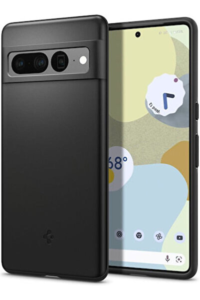 Spigen Λεπτή Εφαρμοστή Πίσω Θήκη Σιλικόνης 1.55mm Μαύρη (Google Pixel 7 Pro) ...
