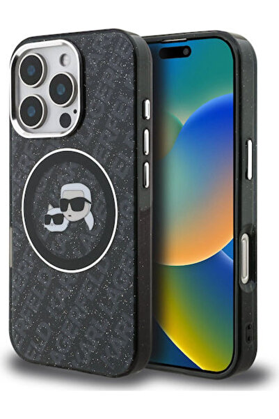 Karl Lagerfeld Heads Πίσω Κάλυμμα Πλαστικό / Σιλικόνης Μαύρο (iPhone 16 Pro) ...