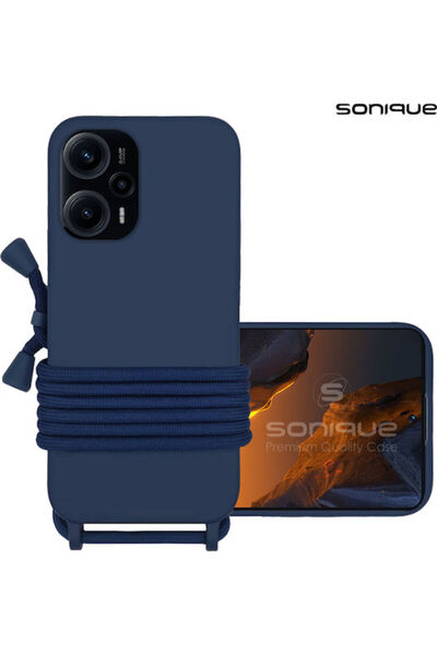 Other Sonique Πίσω Κάλυμμα Σιλικόνης 0.5mm με Λουράκι Ναυτικό Μπλε (Poco F5 /...