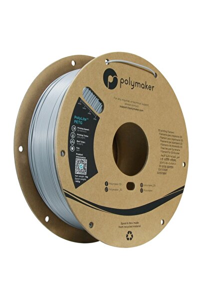Polymaker PolyLite PETG 1.75mm Grey (Gri) 1kg