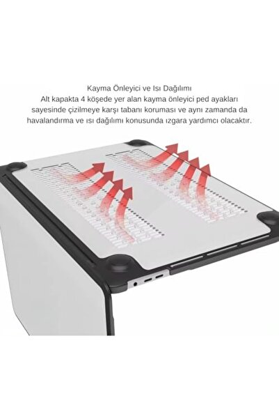 Yıldızan Tamgün MacBook Pro 14.2 Shockproof Rugged Hard Tpu Bumper Anti-Finge...