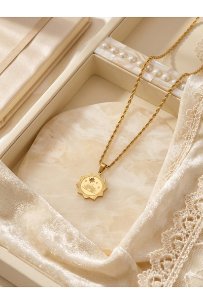 Bozhi Necklace Steel Gold Business Woman Style