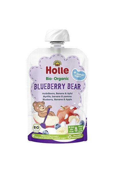 Holle Blueberry, banana and apple puree with yogurt, gluten-free, for childre...