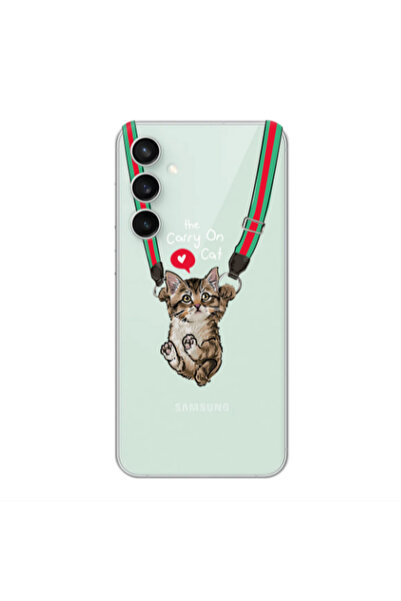 Other Samsung S24 Plus Swinging cat Transparent Silicone TPU Θήκη
