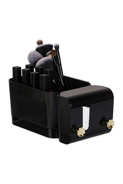 Ayawaska Wall cosmetic organizer with 4 compartments, with self-adhesive moun...