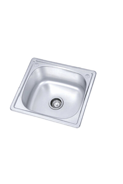 Wonderful-kitchens Stainless Steel Kitchen Sink S-42*37 Single Bowl Two Holes...