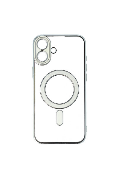 SEP Husă TPU cu ramă placată magnetică Magsafe pentru Apple iPhone 16 Plus Alb