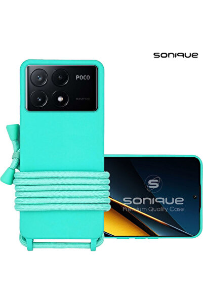 Other Sonique Πίσω Κάλυμμα Σιλικόνης 0.5mm με Λουράκι Γαλάζιο (Poco X6 Pro)