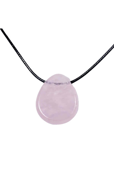 Palo Santo Rose Quartz Tear Pendant -
