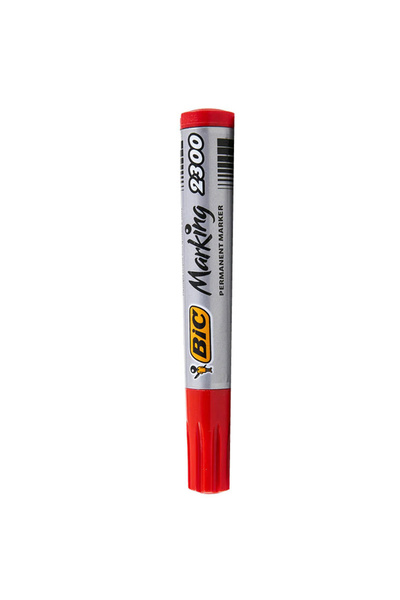 Bic Permanent Red Marker Chisel Tip 2300