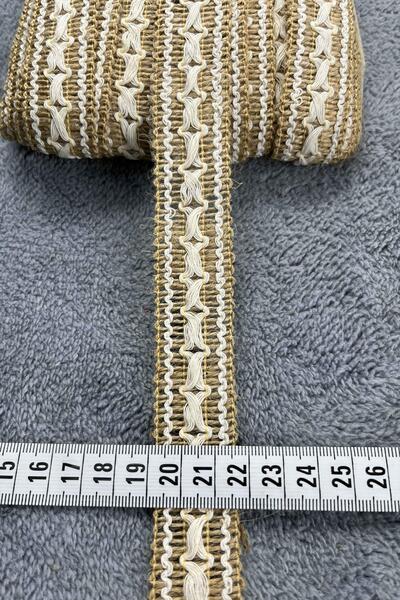 Hobigram Rusteva Royal Hasir Serit Kurdele – Premium Bohem Jut Dekoratif Susleme 1 Metre