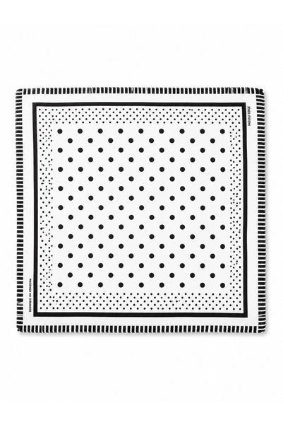 AGAPI Black and White Polka Dot Cotton Non-Slip Bandana Scarf 55X55 cm Hair Bandana