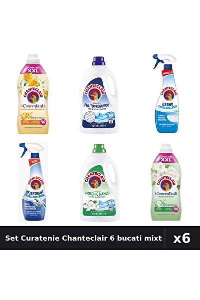 Chanteclair Set 6 Detergent și Balsam Rufe 1575ml-1800ml - Curatare Profunda,...