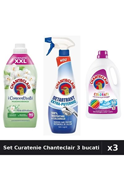 Chanteclair Set 3 Curatenie - Detergent 1575ml, Balsam 1800ml, Detartrant 625ml