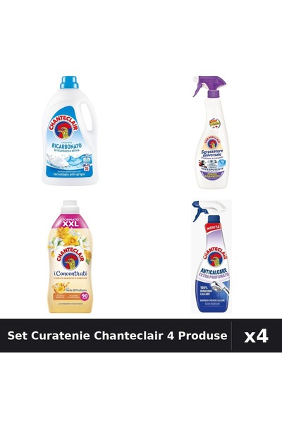 Chanteclair Set 4 Curatenie - Detergent 1575ml, Balsam 1800ml, Degresant 600m...