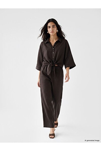 LC Waikiki Lcw Vision Linen Blend Women's Trousers