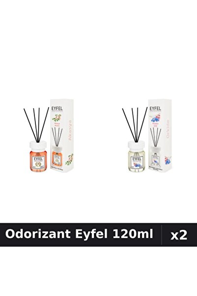 Eyfel Set 2 Odorizante Camera cu Betisoare 120ml - Acacia, Orhidee - Parfum I...