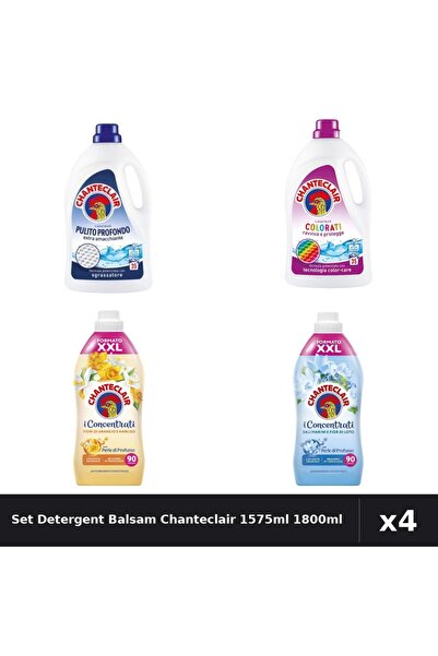 Chanteclair Set 4 Detergent și Balsam Rufe 1575ml 1800ml - Color, Curatare Pr...