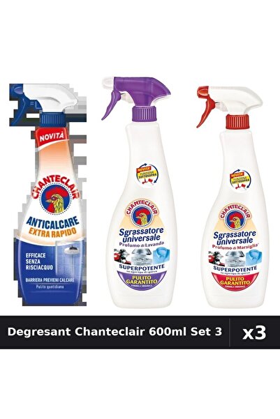 Chanteclair Set 3 Degresant Universal 600ml - Extra Rapid, Lavanda, Marsilia