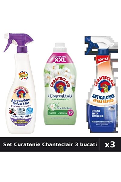 Chanteclair Set 3 Degresant și Balsam 600ml-625ml-1800ml Mosc Alb