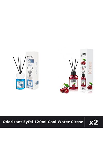 Eyfel Set 2 Odorizant Camera cu Betisoare - Cool Water, Cirese, Parfum Intens...