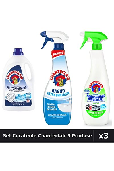 Chanteclair Set 3 Detergent și Degresant 1575ml - Curatare Profunda, Extra St...