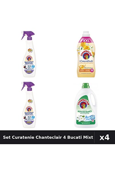 Chanteclair Set 4 Curatenie - Degresant 600ml, Detergent 1575ml, Balsam 1800ml